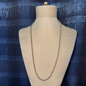 Classic Long Silver Chain Necklace - Women Jewelry